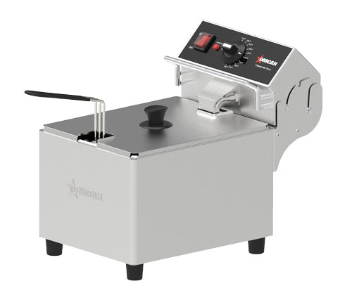 Omcan 15 lb Capacity Elite Series Electric Countertop Single Basket Deep Fryer – 3600W, 240V Commercial Deep Fryer for Restaurants, Concession Stands & Foodservice Kitchens - Donut-Equipment.com
