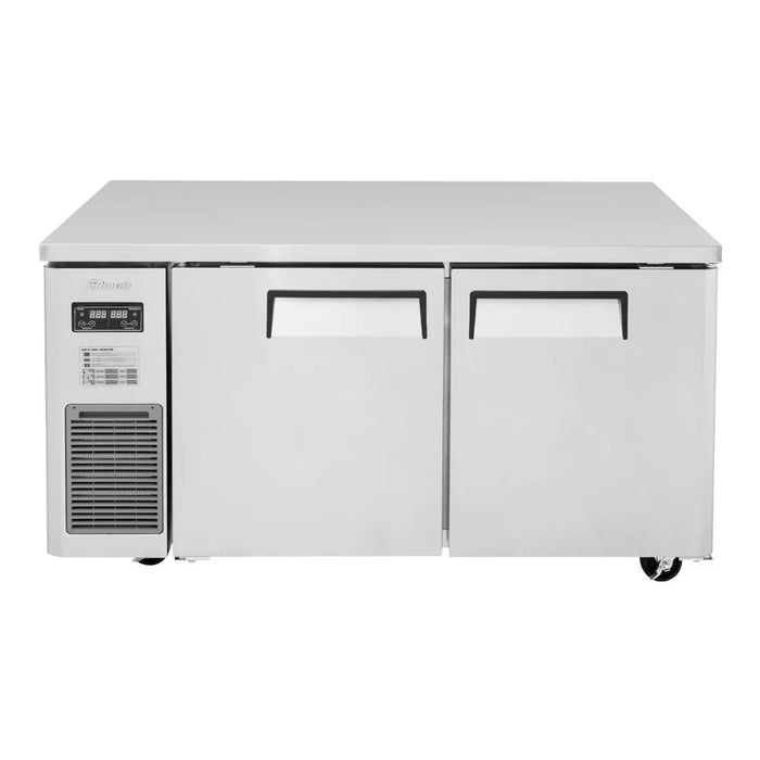 Turbo Air JURF-60-N J Series 59 1/4" Dual Temperature Undercounter Refrigerator/Freezer w/ 2 Sections & Solid Doors - Donut-Equipment.com