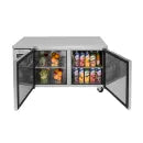 Turbo Air JURF-60-N J Series 59 1/4" Dual Temperature Undercounter Refrigerator/Freezer w/ 2 Sections & Solid Doors - Donut-Equipment.com