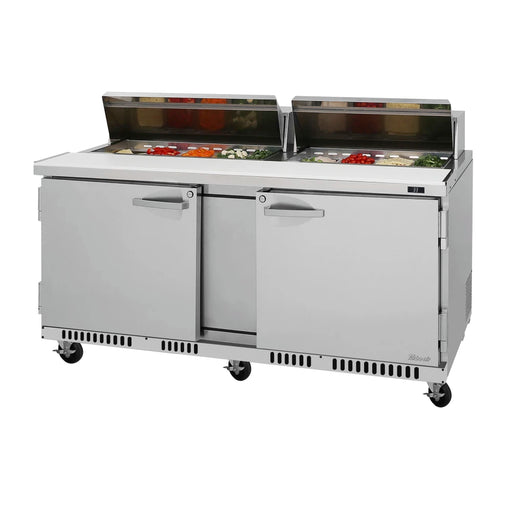 Turbo Air PST-72-FB-N 72 5/8" PRO Series Sandwich/Salad Prep Table w/ Refrigerated Base - Donut-Equipment.com