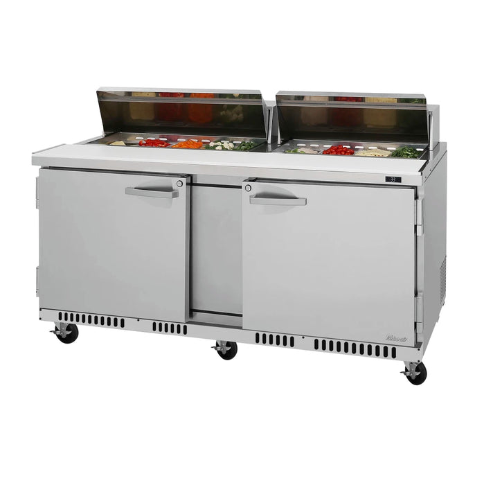 Turbo Air PST-72-FB-N 72 5/8" PRO Series Sandwich/Salad Prep Table w/ Refrigerated Base - Donut-Equipment.com