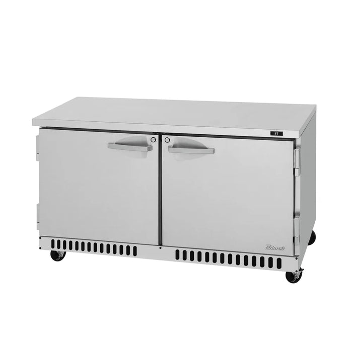 Turbo Air PUR-60-FB-N 60 1/4" W Undercounter Refrigerator w/ 2 Section & 2 Doors, Front Breathing - Donut-Equipment.com