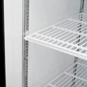 Turbo Air TGF-49FB-N 54 3/8" Two Section Display Freezer w/ Swing Doors - Bottom Mount Compressor, Black, 115v - Donut-Equipment.com