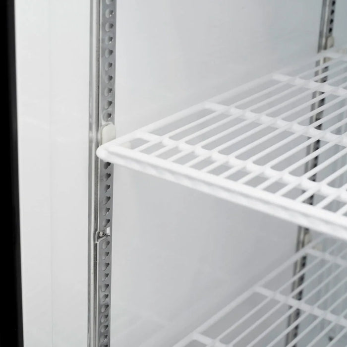 Turbo Air TGF-49FB-N 54 3/8" Two Section Display Freezer w/ Swing Doors - Bottom Mount Compressor, Black, 115v - Donut-Equipment.com