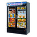Turbo Air TGF-49FB-N 54 3/8" Two Section Display Freezer w/ Swing Doors - Bottom Mount Compressor, Black, 115v - Donut-Equipment.com