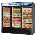 Turbo Air TGF-72FB-N 81 7/8" Three Section Display Freezer w/ Swing Doors - Bottom Mount Compressor, Black, 115v - Donut-Equipment.com