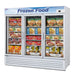 Turbo Air TGF-72F-N 81 7/8" Three Section Display Freezer w/ Swing Doors - Bottom Mount Compressor, White, 115v - Donut-Equipment.com
