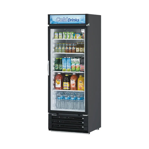 Turbo Air TGM-22RVB-N6 29" TGM Series One Section Glass Door Merchandiser - (1) Right Hinge Door, Black, 115v - Donut-Equipment.com