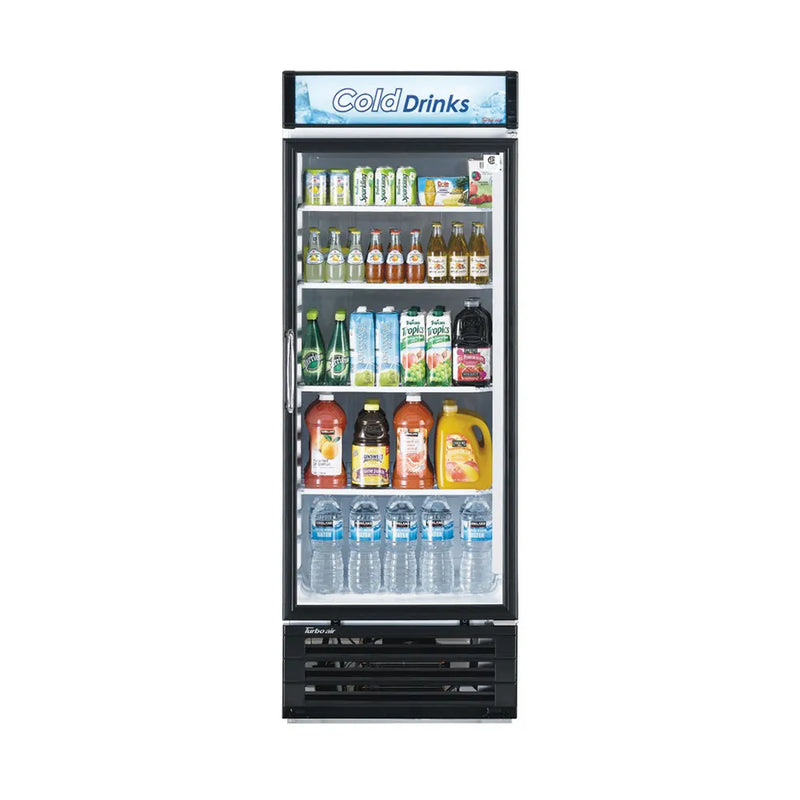 Turbo Air TGM-22RV-N6 29" TGM Series One Section Glass Door Merchandiser - (1) Right Hinge Door, White, 115v - Donut-Equipment.com