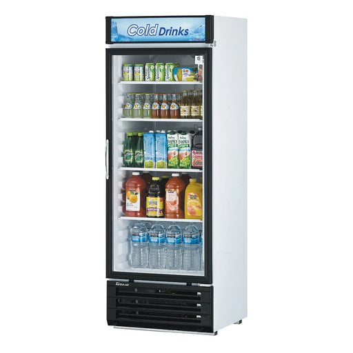 Turbo Air TGM-22RV-N6 29" TGM Series One Section Glass Door Merchandiser - (1) Right Hinge Door, White, 115v - Donut-Equipment.com
