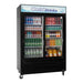 Turbo Air TGM-48RB-N 56" Series Two Section Glass Door Merchandiser - (2) Sliding Doors, Black, 115v - Donut-Equipment.com