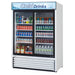 Turbo Air TGM-48R-N 56" Series Two Section Glass Door Merchandiser - (2) Sliding Doors, White, 115v - Donut-Equipment.com