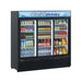 Turbo Air TGM-69RB-N 78" Black Three Section Glass Door Merchandiser Refrigerator – (3) Swing Doors, LED Lighting, 115v - Donut-Equipment.com