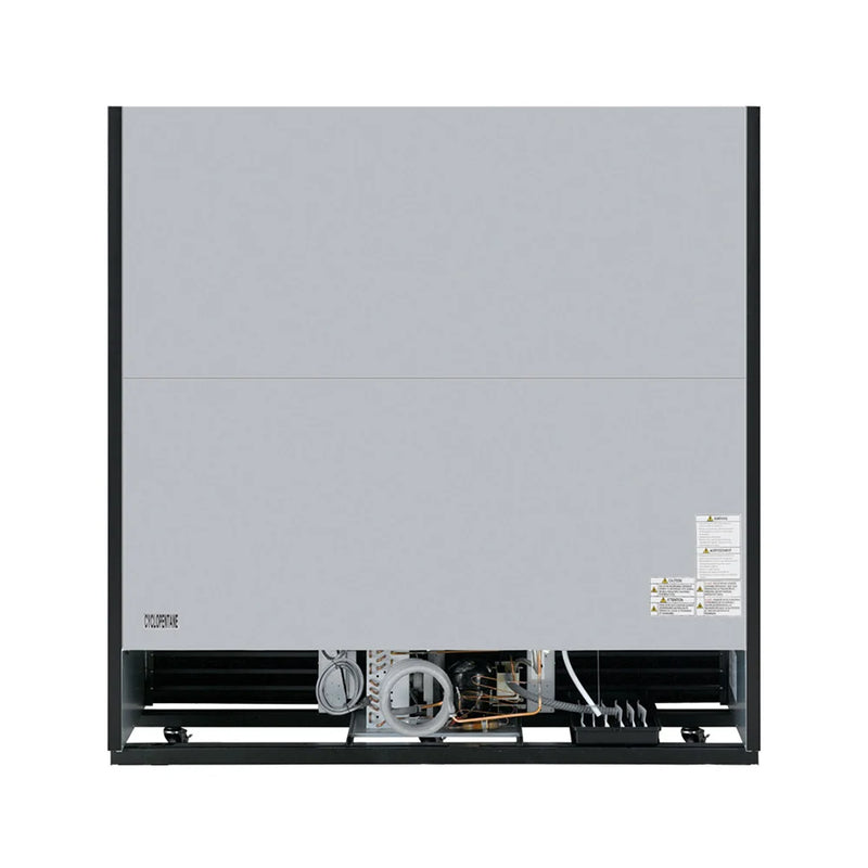 Turbo Air TGM-69RB-N 78" Black Three Section Glass Door Merchandiser Refrigerator – (3) Swing Doors, LED Lighting, 115v - Donut-Equipment.com