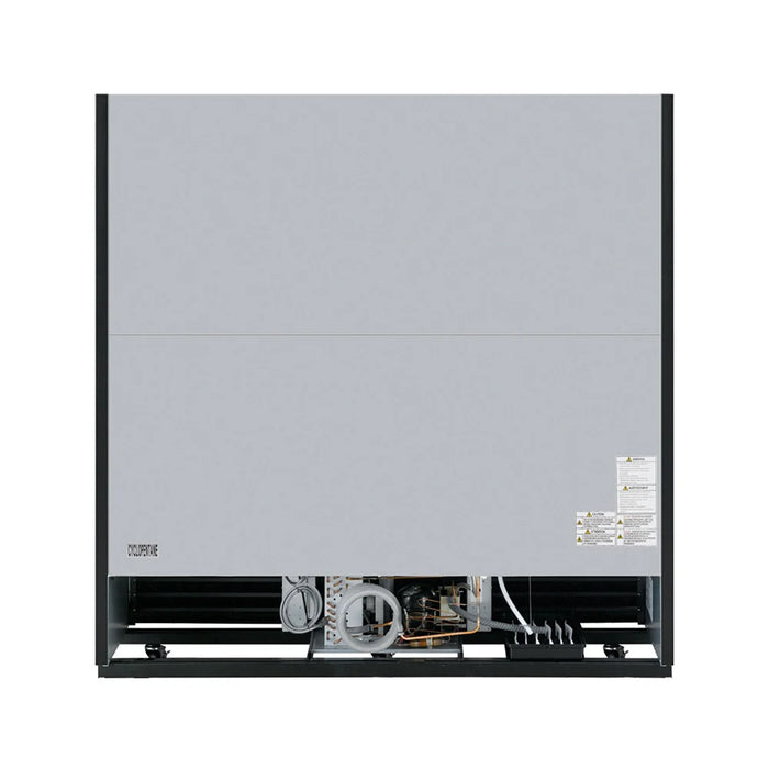 Turbo Air TGM-69RB-N 78" Black Three Section Glass Door Merchandiser Refrigerator – (3) Swing Doors, LED Lighting, 115v - Donut-Equipment.com