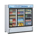Turbo Air TGM-69R-N 78" White Three Section Glass Door Merchandiser Refrigerator – (3) Swing Doors, LED Lighting, 115v - Donut-Equipment.com