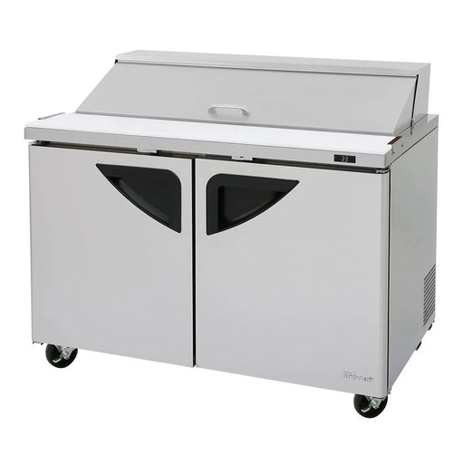 Turbo Air TST-48SD-N 48" Super Deluxe 2 Door Refrigerated Sandwich Prep Table - Donut-Equipment.com