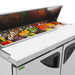 Turbo Air TST-48SD-N 48" Super Deluxe 2 Door Refrigerated Sandwich Prep Table - Donut-Equipment.com