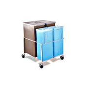 Faribo P733 C/A Ingredient Bin, 23"L x 21"W x 28"H, 4 Ingredient Bins with Covers & Frame, 206 LBS Sugar / 155 LBS Flour, 32 Gallon - Donut-Equipment.com
