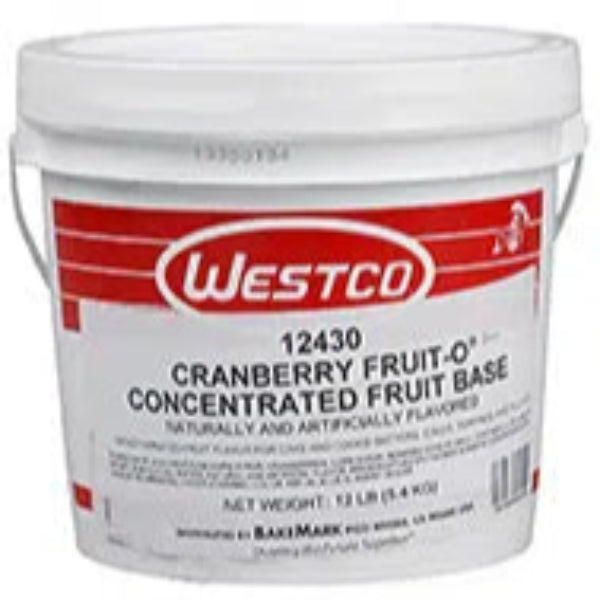 Westco Cranberry Fruit-O Concentrate Icing Fruit 12# - Donut-Equipment.com