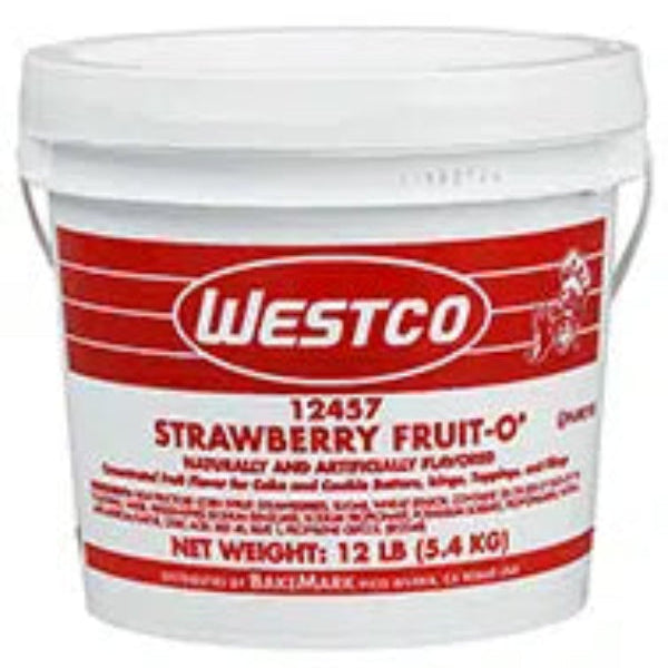 Westco Strawberry Fruit-O Concentrate Icing Fruit 12# - Donut-Equipment.com