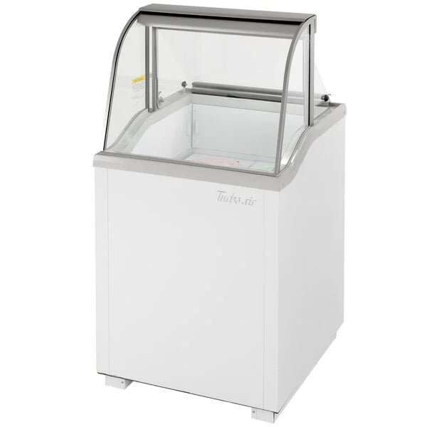 Turbo Air TIDC-26W-N 26" Stand Alone Ice Cream Freezer w/ 4 Tub Capacity - White, 115v - Donut-Equipment.com