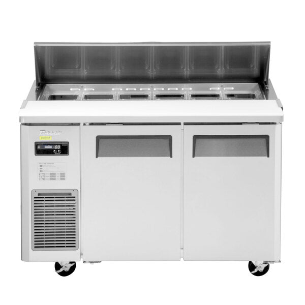Turbo Air JST-48-N 48" 2 Door Side Mount Compressor Refrigerated Sandwich Prep Table - Donut-Equipment.com