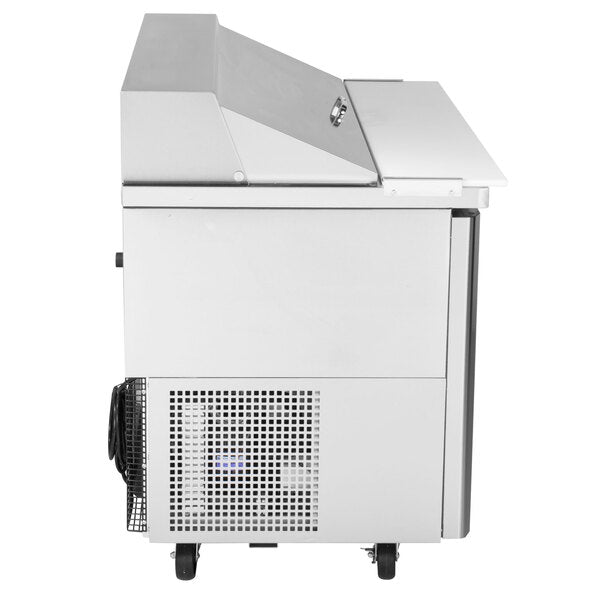 Turbo Air JST-48-N 48" 2 Door Side Mount Compressor Refrigerated Sandwich Prep Table - Donut-Equipment.com