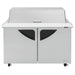 Turbo Air TST-48SD-18-N-DS 48" 2 Door Mega Top Dual Sided Refrigerated Sandwich Prep Table - Donut-Equipment.com