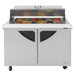 Turbo Air TST-48SD-18-N-DS 48" 2 Door Mega Top Dual Sided Refrigerated Sandwich Prep Table - Donut-Equipment.com