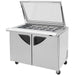 Turbo Air TST-48SD-18-N-GL 48" 2 Door Mega Top Hinged Glass Lid Refrigerated Sandwich Prep Table - Donut-Equipment.com