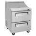 Turbo Air TST-28SD-D2-N 28" 2 Drawer Refrigerated Sandwich Prep Table - Donut-Equipment.com