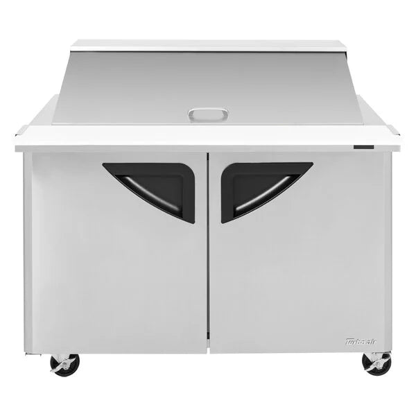 Turbo Air TST-48SD-18-N 48" 2 Door Mega Top Refrigerated Sandwich Prep Table - Donut-Equipment.com