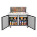 Turbo Air TST-48SD-18-N 48" 2 Door Mega Top Refrigerated Sandwich Prep Table - Donut-Equipment.com