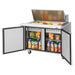 Turbo Air TST-48SD-18-N 48" 2 Door Mega Top Refrigerated Sandwich Prep Table - Donut-Equipment.com
