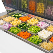 Turbo Air TST-48SD-18-N 48" 2 Door Mega Top Refrigerated Sandwich Prep Table - Donut-Equipment.com