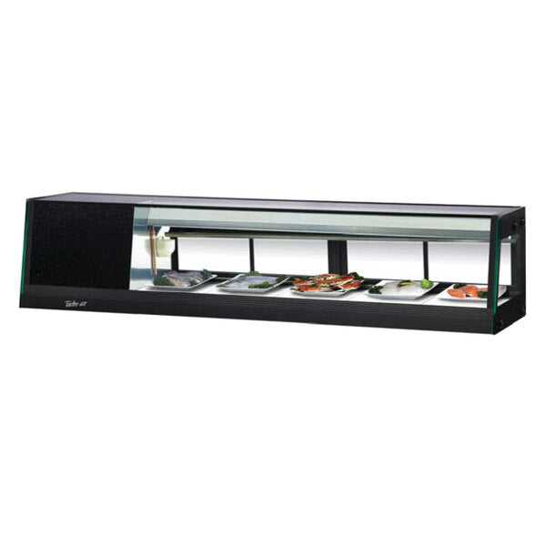 Turbo Air SAS-60L-N 60" Straight Glass Refrigerated Food/Sushi Case - Left Side Compressor - Donut-Equipment.com