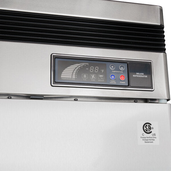 Turbo Air TSR-49SD-N6 Super Deluxe 54" Bottom Mounted Solid Door Reach-In Refrigerator with LED Lighting - Donut-Equipment.com