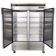 Turbo Air TSR-49SD-N6 Super Deluxe 54" Bottom Mounted Solid Door Reach-In Refrigerator with LED Lighting - Donut-Equipment.com