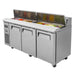 Turbo Air JST-72-N 71" 3 Door Side Mount Compressor Refrigerated Sandwich Prep Table - Donut-Equipment.com