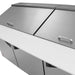 Turbo Air TST-72SD-30-N 73" Super Deluxe 3 Door Mega Top Refrigerated Sandwich Prep Table - Donut-Equipment.com
