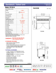 Turbo Air PST-60-N 60 1/4" PRO Series Sandwich/Salad Prep Table w/ Refrigerated Base, 115v - Donut-Equipment.com