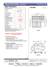 Turbo Air TPR-67SD-D4-N 67" 4 Drawer Pizza Prep Table - Donut-Equipment.com