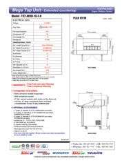 Turbo Air TST-48SD-18-E-N 72 5/8" Super Deluxe Mega Top Sandwich/Salad Prep Table w/ Refrigerated Base - Donut-Equipment.com