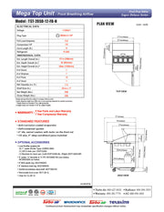 Turbo Air TST-28SD-12-FB-N 27 1/2" Super Deluxe Mega Top Sandwich/Salad Prep Table - Donut-Equipment.com