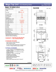 Turbo Air TST-36SD-15-FB-N 36-1/4"  Super Deluxe Mega Top Sandwich/Salad Prep Table - Donut-Equipment.com