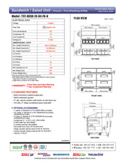 Turbo Air TST-60SD-24-D4-N 60 1/4" Super Deluxe Mega Top Sandwich/Salad Prep Table - Donut-Equipment.com