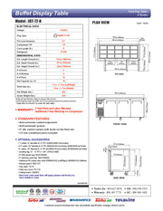 Turbo Air JBT-72-N 71" Stainless Steel Refrigerated Buffet Display Table - Donut-Equipment.com