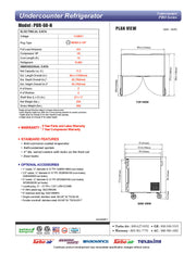 Turbo Air PUR-60-N 60 1/4" W Undercounter Refrigerator w/ 2 Sections & 2 Doors - Donut-Equipment.com