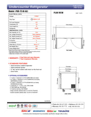 Turbo Air PUR-72-N 72 5/8" W Undercounter Refrigerator w/ 2 Sections & 2 Doors - Donut-Equipment.com